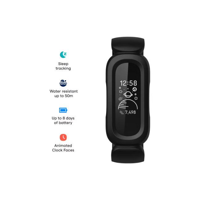 Fitbit Ace 3 Kids Fitness Tracker - Black & Red | FB419BKRD - Image 2