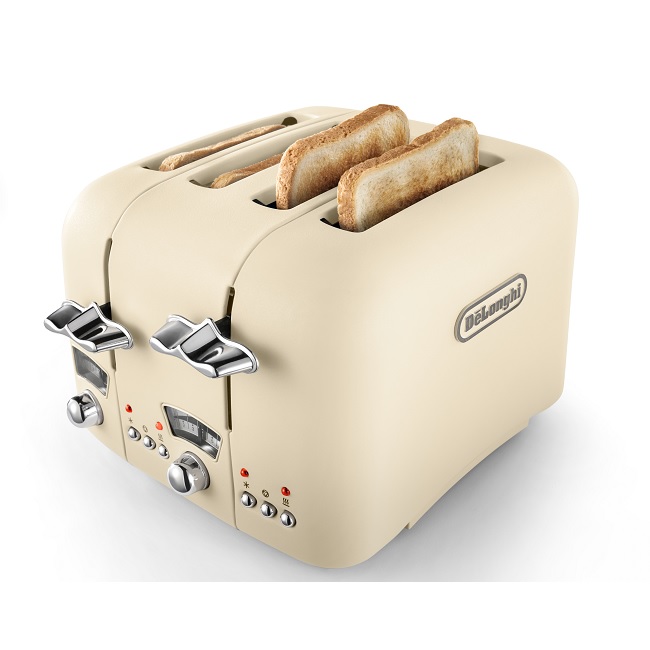 DeLonghi Argento Flora Cream 4 Slice Toaster CT04BG Ireland