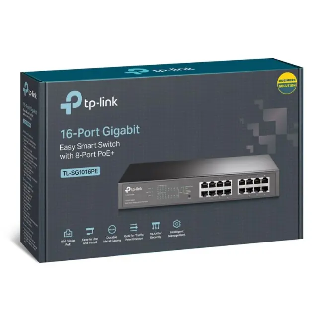 Tp-Link 16-Port Gigabit Easy Smart PoE Switch | 8-Port PoE+ | SG1016PE - Image 4