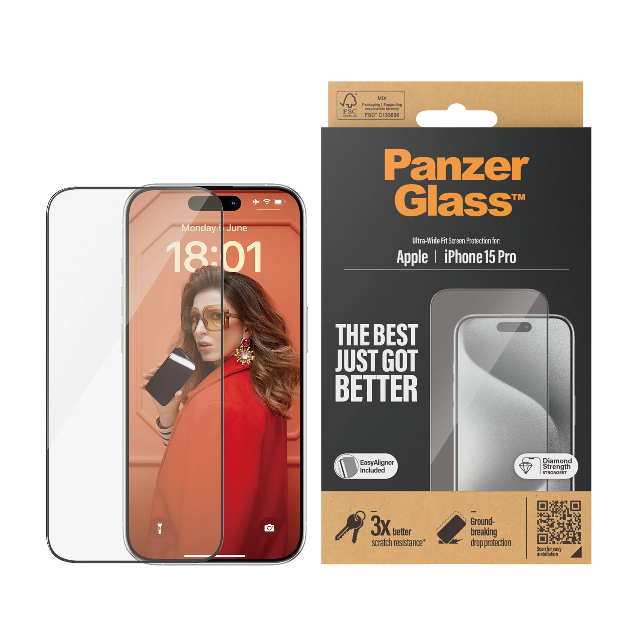 PanzerGlass iPhone 15 Pro Screen Protection - 2810 - Image 2