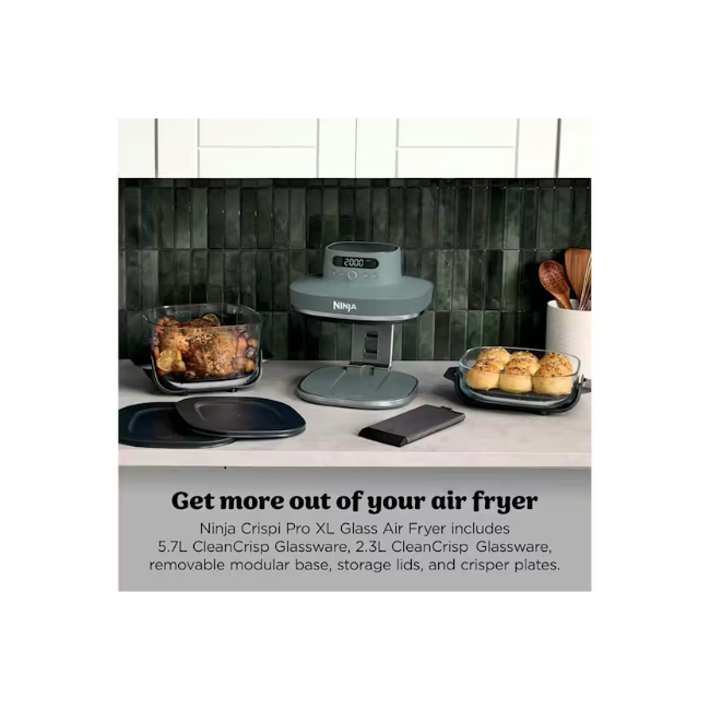 Ninja Crispi Pro 7in1 Glass Air Fryer - Grey | AS101UKGY - Image 2