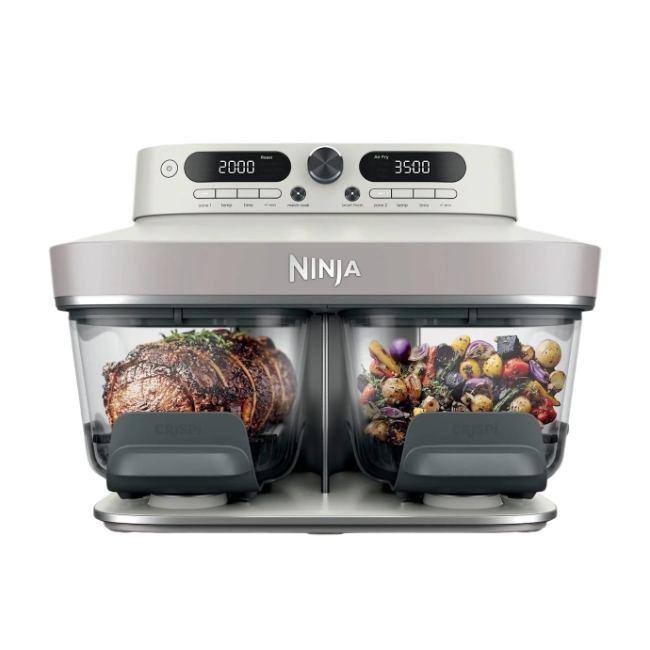 Ninja Crispi Dualzone Glass Air Fryer - Bone | DD102UKIV2