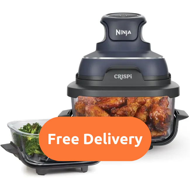 Ninja CRISPi 4-in-1 Portable Glass Air Fryer | Grey | FN101UKGY Ninja CRISPi 4-in-1 Portable Glass Air Fryer | Grey | FN101UKGY