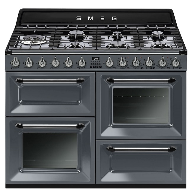 Smeg 110cm Victoria Dual Fuel Range Cooker Grey TR4110GR Smeg 110cm Victoria Dual Fuel Range Cooker Grey TR4110GR