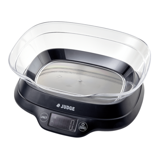 Judge Kitchen 5kg Digital Bowl Scales - Black | J417 Judge Kitchen 5kg Digital Bowl Scales - Black | J417