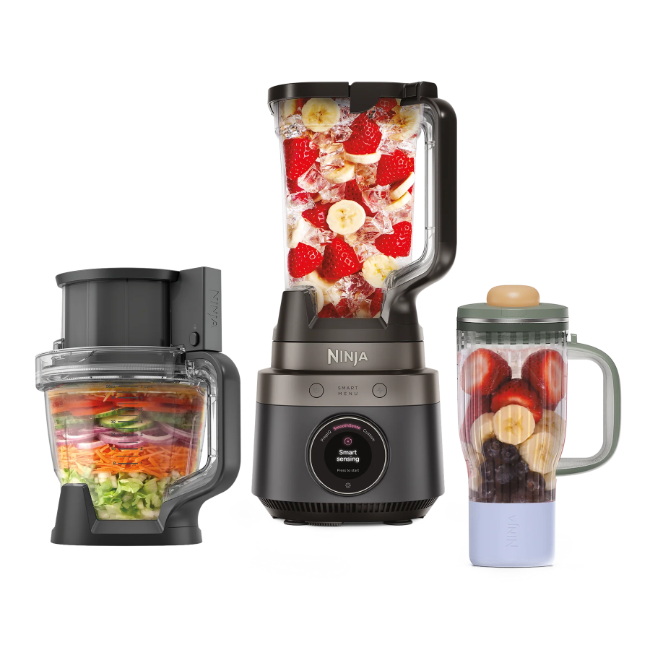 Ninja CrushBOSS 3-in-1 Kitchen System with Food Processor & Tumbler | LB401UKBK