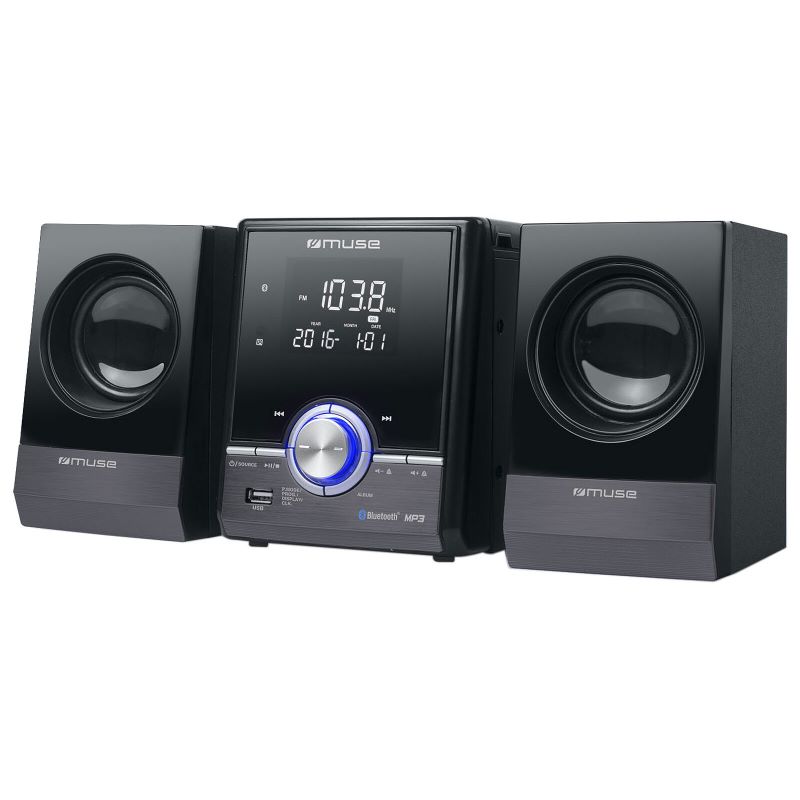 Muse Micro System CD/MP3 Player with Bluetooth - Black | M-38BT Muse Micro System CD/MP3 Player with Bluetooth - Black | M-38BT