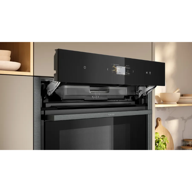 Neff N90 Built-In Oven with Steam Function and Slide'n'Hide -  Black/Graphite | B64VS71G0B - Image 3