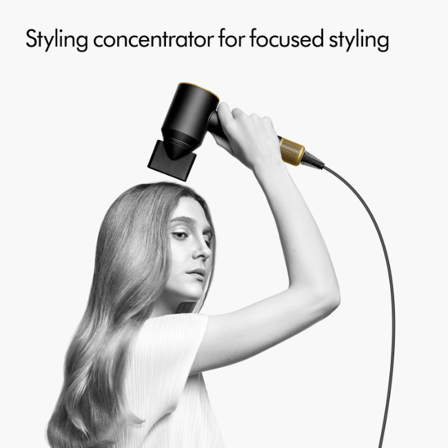 Dyson Supersonic Hair Dryer - Onyx & Gold | 533902-01 - Image 3