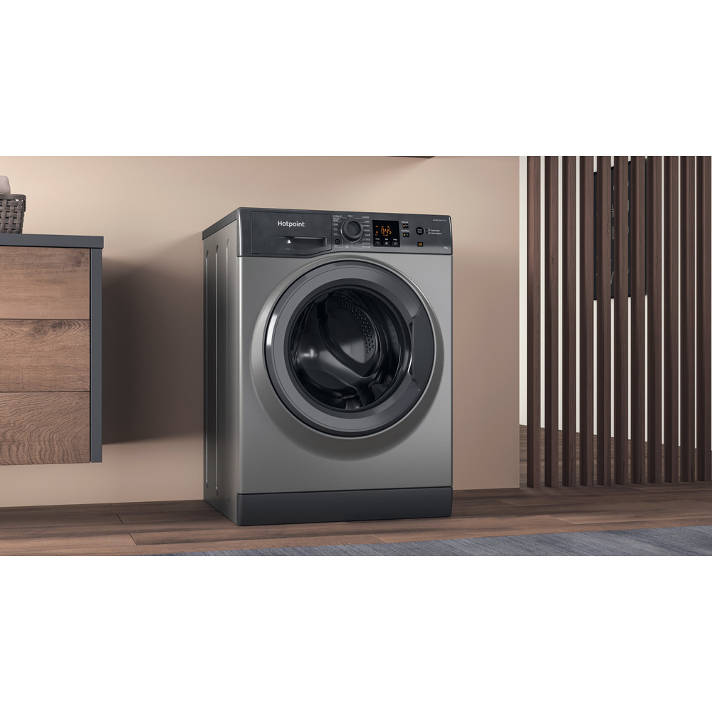 Hotpoint Anti-stain Washing Machine 9kg - Graphite | HNR9W64GGIRE - Image 12 Hotpoint Anti-stain Washing Machine 9kg - Graphite | HNR9W64GGIRE - Image 12