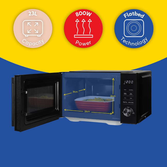 Russell Hobbs Flatbed 23L Microwave | Black | RHFM2365B - Image 6