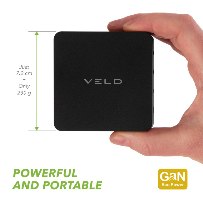 VELD Super Fast GaN Charger - 120W - 4 Port & Laptop | VDG120MB - Image 3