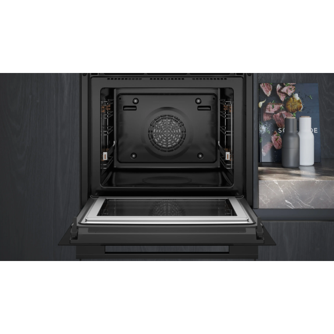 Siemens IQ700 Built-In Single Oven with Microwave-Function - Black | HM778GMB1B - Image 4
