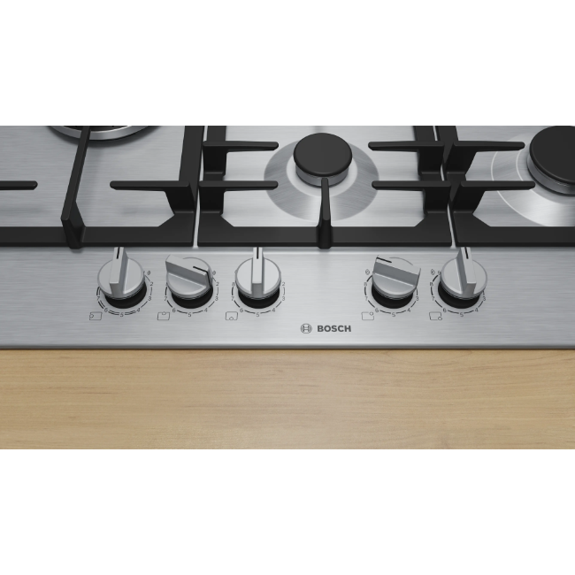 Bosch Series 6 Gas Hob 75 cm - Stainless Steel | PCS7A5190 - Image 2