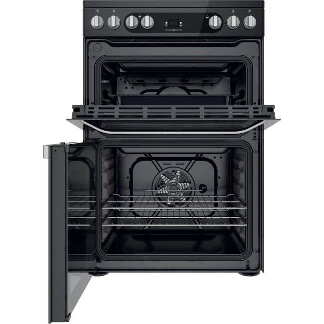 Hotpoint 60cm Cooker with Ceramic Hob - Black | HDM67V9HCB/U - Image 2