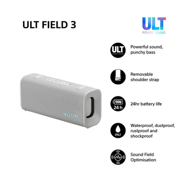 Sony ULT Field 3 | Wireless Portable Speaker | White | SRSULT30W.CE7 - Image 2