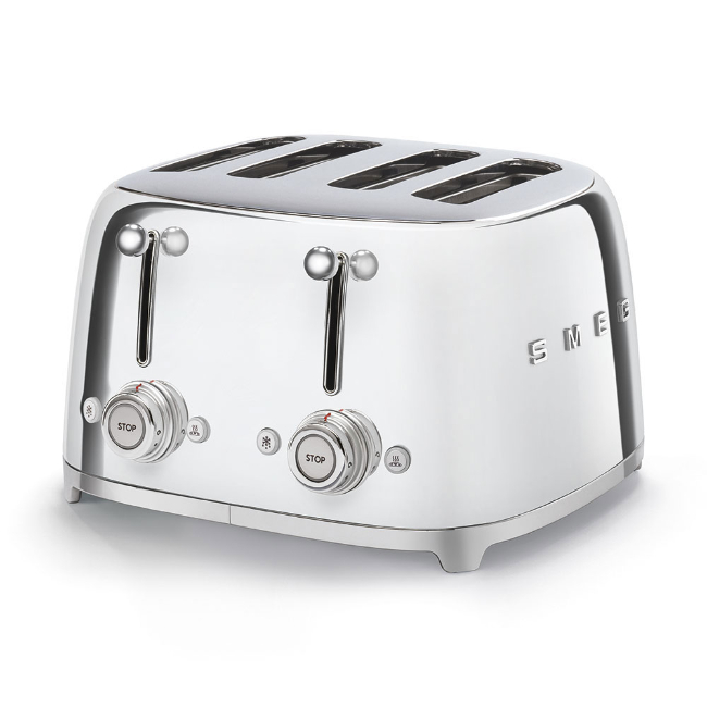 Smeg Retro 50's Style 4 Slice Toaster Stainless Steel | TSF03SSUK Smeg Retro 50's Style 4 Slice Toaster Stainless Steel | TSF03SSUK