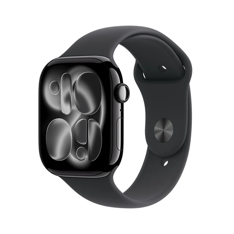 Apple Watch Series 11 GPS 46MM Jet Black Aluminium Case with Black Sport Band - M/L | MEUX4MP/A