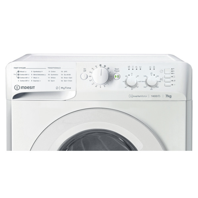 Indesit My Time Washing Machine - White | MTWC71485WUK - Image 2 Indesit My Time Washing Machine - White | MTWC71485WUK - Image 2