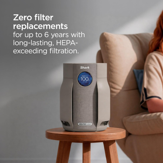 Shark BreatheClear Compact Pro Smart Air Purifier | Charcoal | HP062UKBK - Image 5