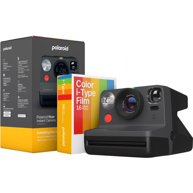 Polaroid NOW Instant Camera Gen2 Everything Now Box - Black | 6248 Polaroid NOW Instant Camera Gen2 Everything Now Box - Black | 6248