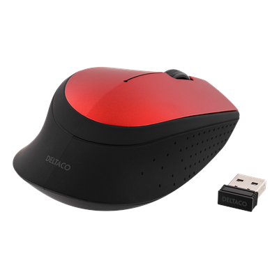 Deltaco Wireless Computer Mouse - Red | MS462 - Image 2