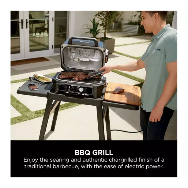 Ninja Woodfire Pro Connect XL Electric BBQ Grill & Smoker - Blue/Black | OG901UK - Image 4