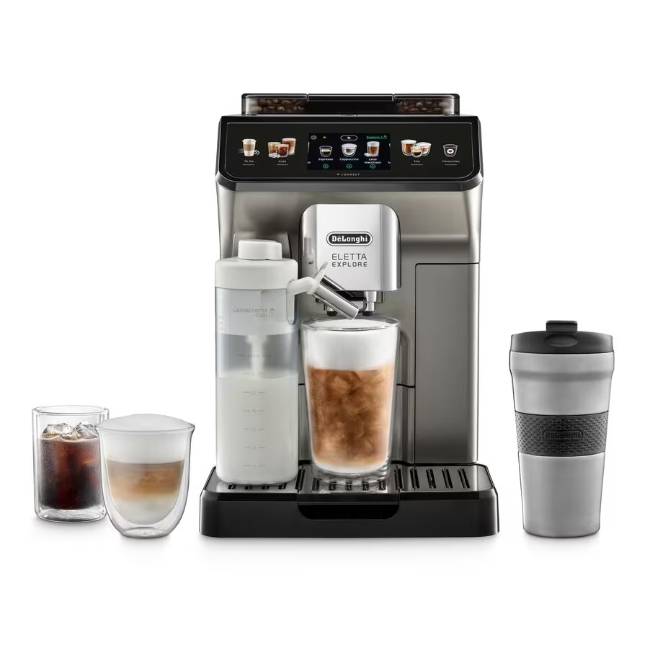 Delonghi Eletta Explore Bean to Cup Coffee Machine - Black | ECAM450.86.T Delonghi Eletta Explore Bean to Cup Coffee Machine - Black | ECAM450.86.T