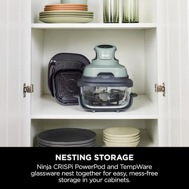 Ninja CRISPi 4-in-1 Portable Glass Air Fryer | Sage | FN101UKSG - Image 14