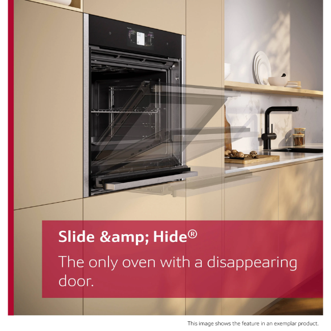 Neff N90 Built-In Single Oven with Added Steam function Oven with Slide'n'Hide - Black | B69VY7MY0 - Image 11