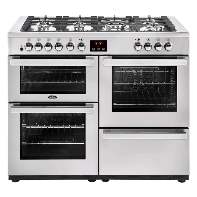 Belling Cookcentre 110cm Dual Fuel Range Cooker 110DFT - Stainless Steel - Image 1