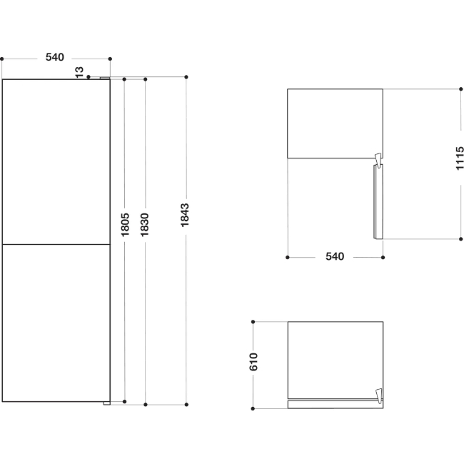 Hotpoint Frost Free Fridge Freezer 50/50 Split - Black | HBNF55181BAQUAUK - Image 4