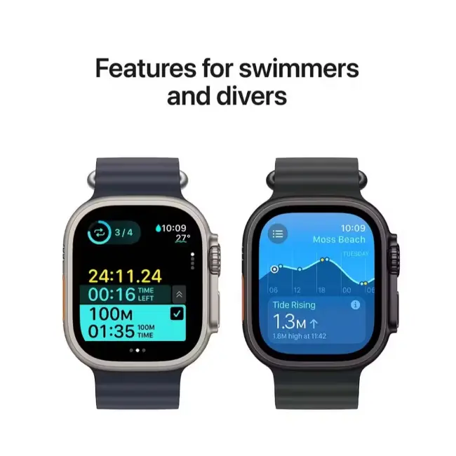 Apple Watch Ultra 2 | 49mm | Black Titanium Case with Black Ocean Band | MX4P3QA-A - Image 5