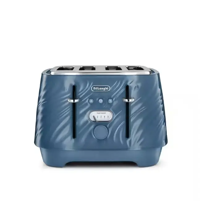 Delonghi Ballerina Seta 4 Slice Toaster | Silk Blue | CTDS4003.BL