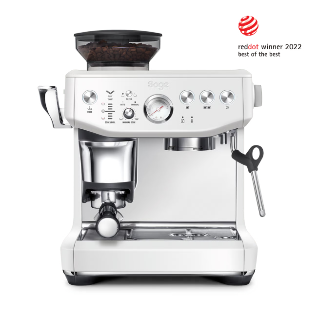 Sage Barista Express Impress Coffee Machine - Sea Salt | SES876SST4GUK1