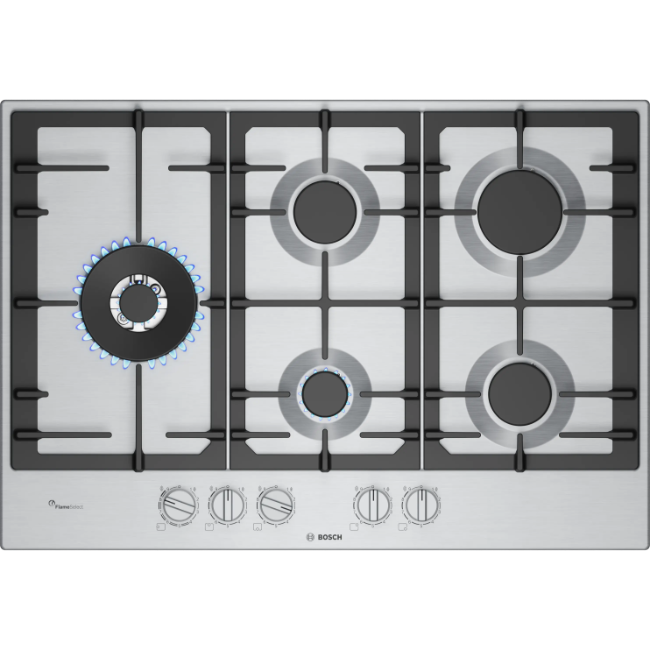 Bosch Series 6 Gas Hob 75 cm - Stainless Steel | PCS7A5190 - Image 1
