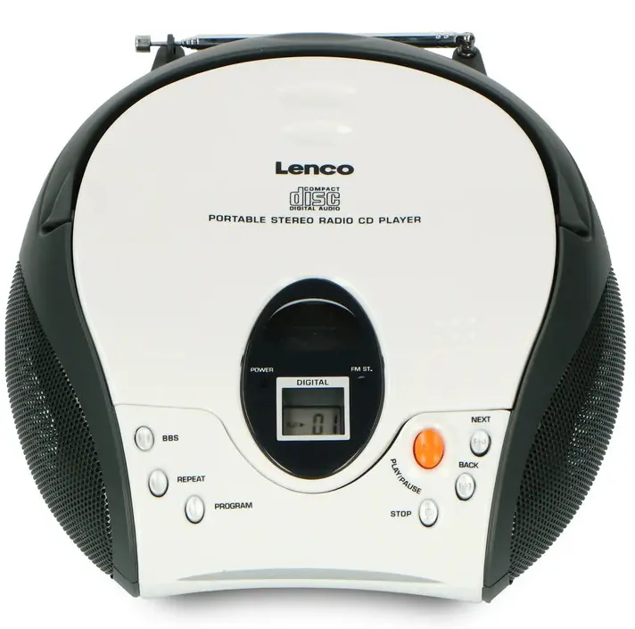 Lenco SCD-24 FM Radio With CD Player | White | SCD-24-WHITE - Image 2