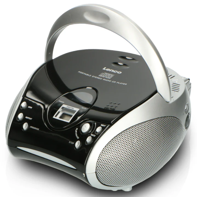Lenco Portable FM Radio With Cd Player | Black & Silver | SCD-24-BLACK - Image 7