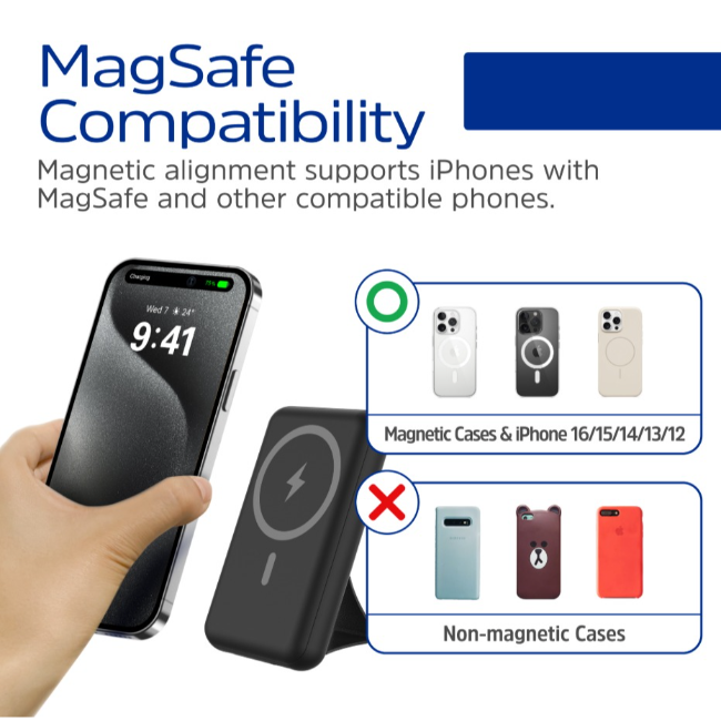 Energiser 15W Magnetic Wireless Charging Power Bank | Black | BQM10002PQ - Image 10