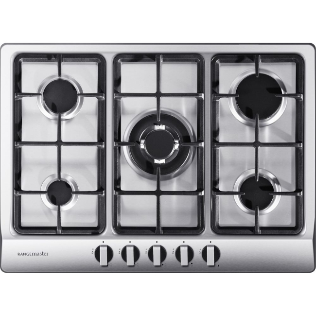 Rangemaster 70cm 5 Burner Gas Hob Stainless Steel | RMB70HPNGFSS Rangemaster 70cm 5 Burner Gas Hob Stainless Steel | RMB70HPNGFSS