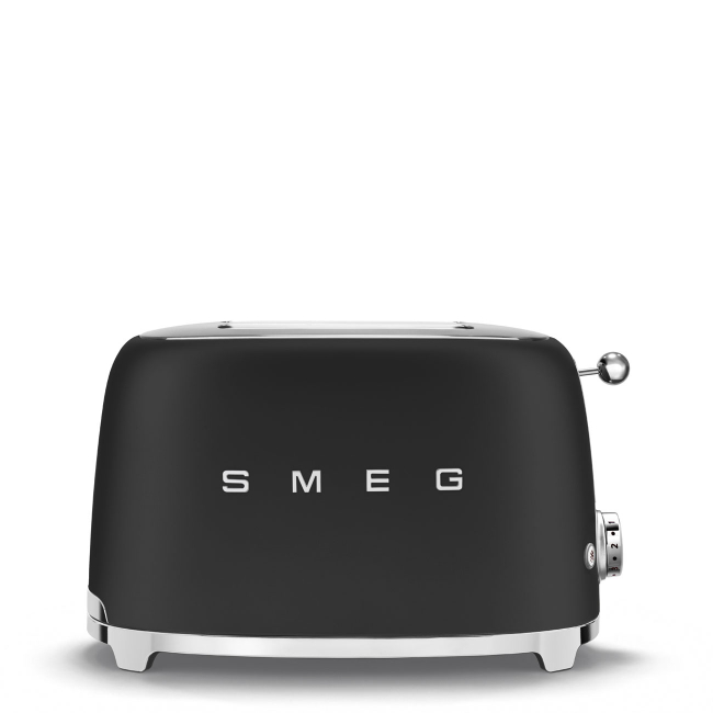 Smeg 50's Retro Style 2 Slice Toaster Matte Black | TSF01BLM Smeg 50's Retro Style 2 Slice Toaster Matte Black | TSF01BLM