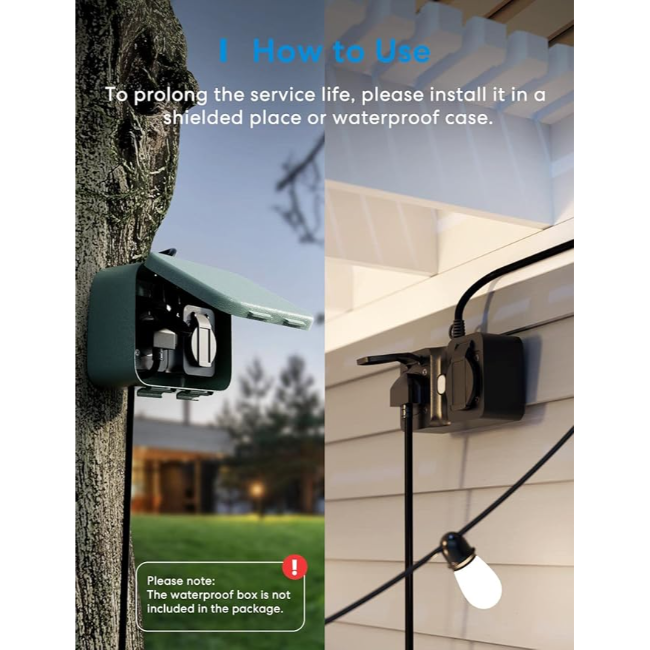 Meross Smart Outdoor Wi-Fi Plug | MSS620HK-UK - Image 5