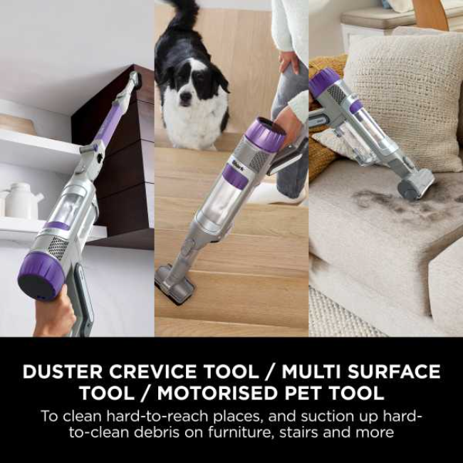 Shark PowerDetect Cordless Pet Vacuum Cleaner - Grey/Purple | IP1251UKT - Image 4