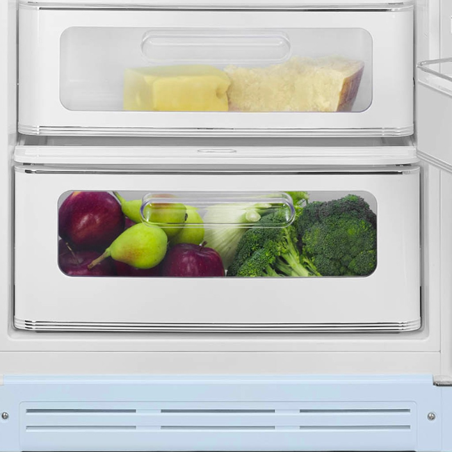 Smeg Freestanding 50's Style Fridge w/ Ice Box - Cream | FAB28LCR5UK - Image 9