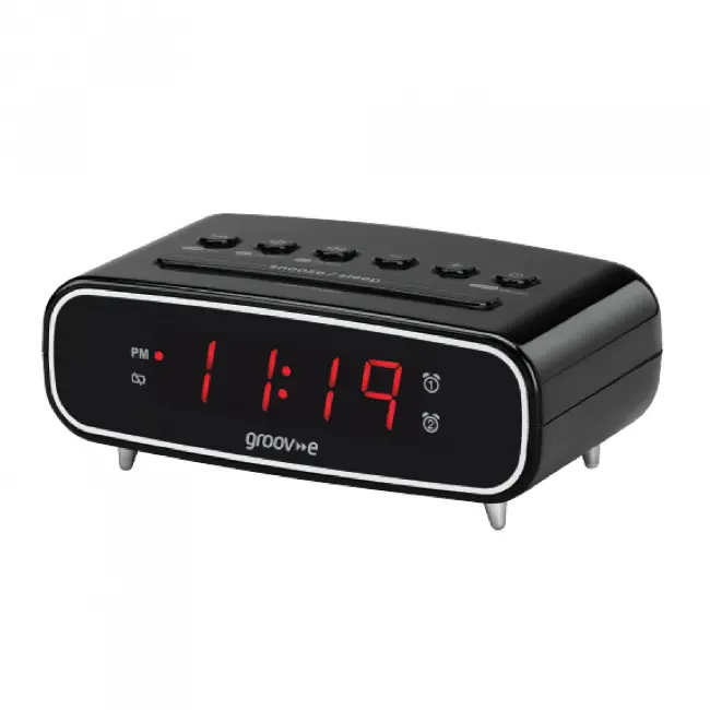Groove Rise Alarm Clock Radio | Black | GVCR05BK
