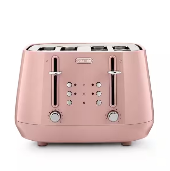 Delonghi Eclettica 4 Slice Toaster - Pink | CTY4003.PK