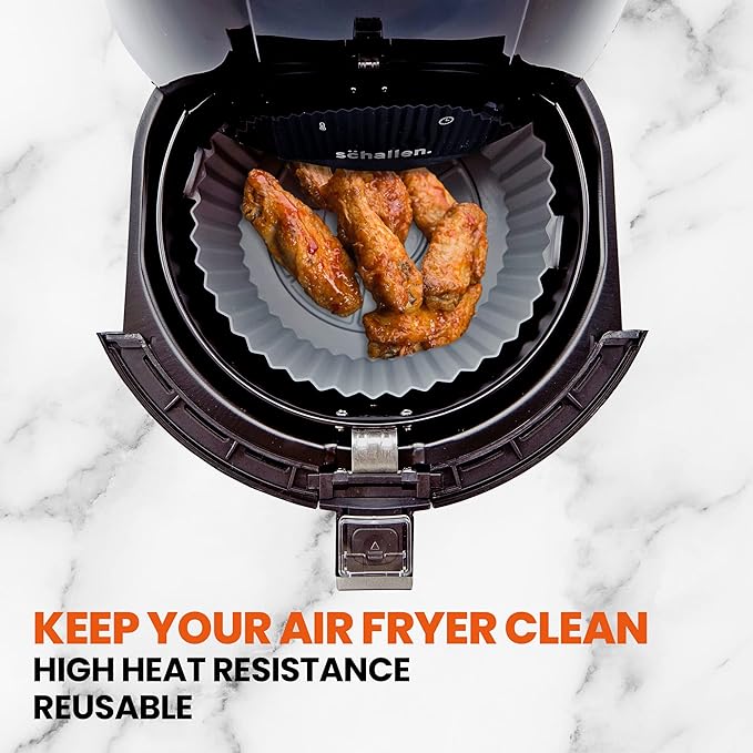 Schallen Circular Silicone Air Fryer Liner - 2 Pack | 325366 - Image 2 Schallen Circular Silicone Air Fryer Liner - 2 Pack | 325366 - Image 2