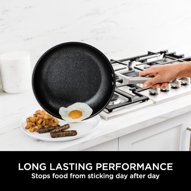 Ninja ZEROSTICK 30cm Frying Pan | Stainless Steel | C60030UK - Image 3 Ninja ZEROSTICK 30cm Frying Pan | Stainless Steel | C60030UK - Image 3