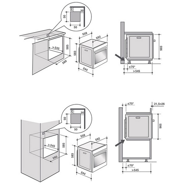 De Dietrich 60cm Pyro Single Oven - Absolute Black | DOP7350A - Image 2