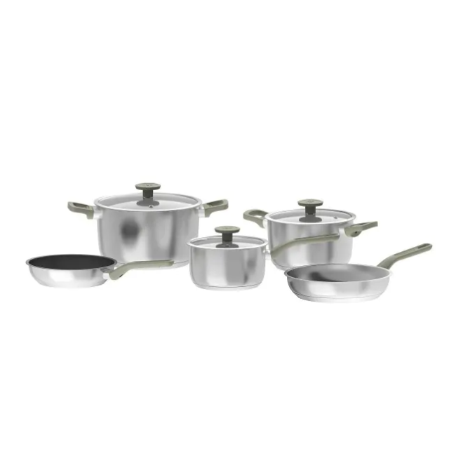 Berghoff Bolt 8pc Cookware Set - Stainless Steel | 3950637 - Image 2